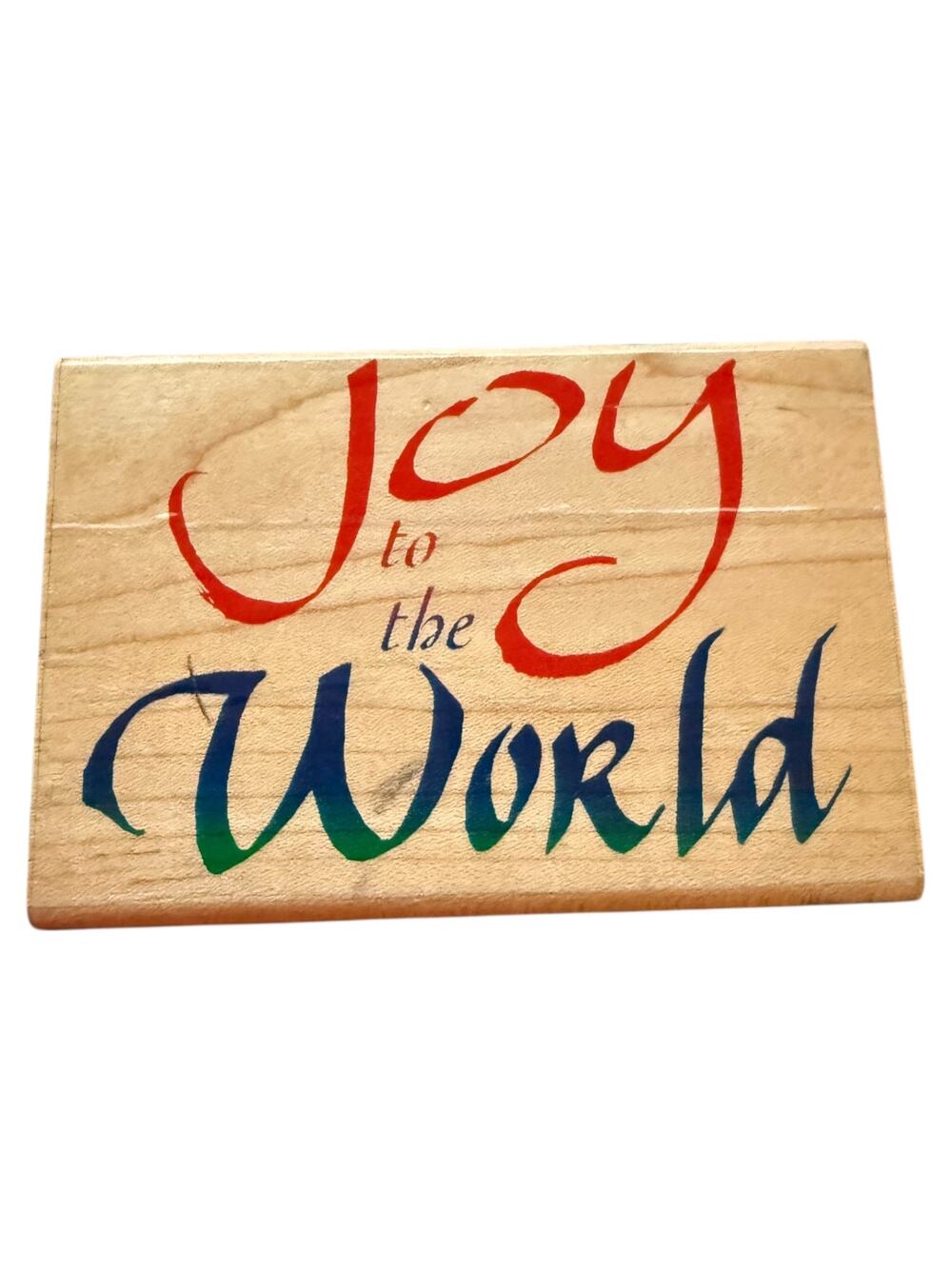 Inkadinkado Large Joy To The World 6195P Rubber Stamp